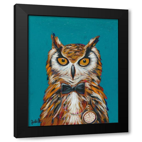 Spy Animals I-Undercover Owl Black Modern Wood Framed Art Print with Double Matting by Augustine, Jodi
