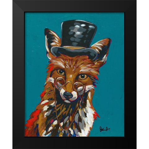 Spy Animals IV-Sly Fox Black Modern Wood Framed Art Print by Augustine, Jodi