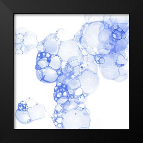 Bubble Square blue I Black Modern Wood Framed Art Print by Wilson, Kelsey