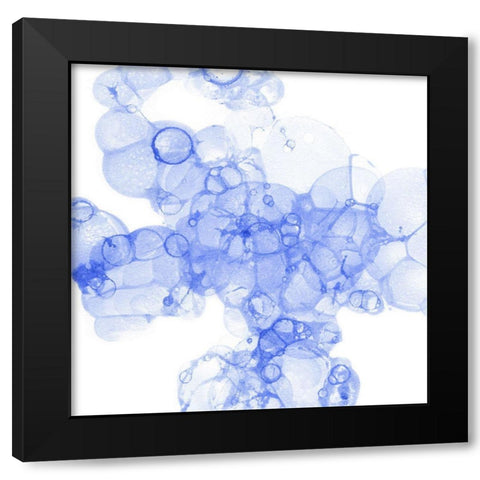 Bubble Square blue III Black Modern Wood Framed Art Print by Wilson, Kelsey