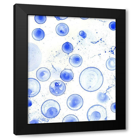 Bubble Polkadot I Black Modern Wood Framed Art Print by Wilson, Kelsey