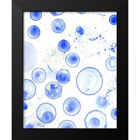Bubble Polkadot I Black Modern Wood Framed Art Print by Wilson, Kelsey