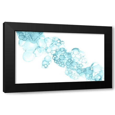 Bubblescape aqua II Black Modern Wood Framed Art Print by Wilson, Kelsey