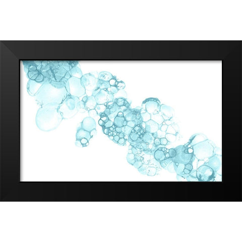 Bubblescape aqua II Black Modern Wood Framed Art Print by Wilson, Kelsey
