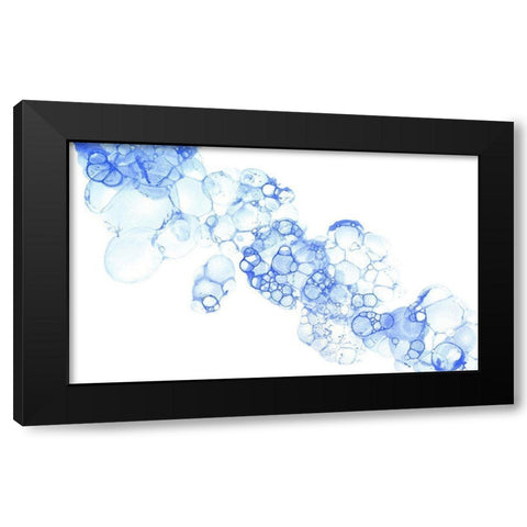 Bubblescape blue II Black Modern Wood Framed Art Print with Double Matting by Wilson, Kelsey