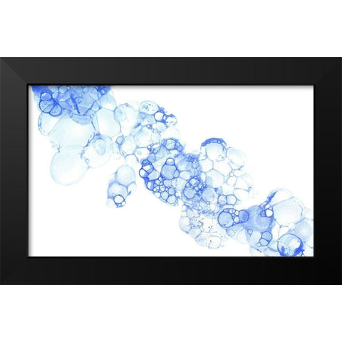 Bubblescape blue II Black Modern Wood Framed Art Print by Wilson, Kelsey