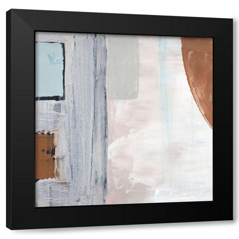 Blocks and Circles abstract II Black Modern Wood Framed Art Print by Chapman, Marcy