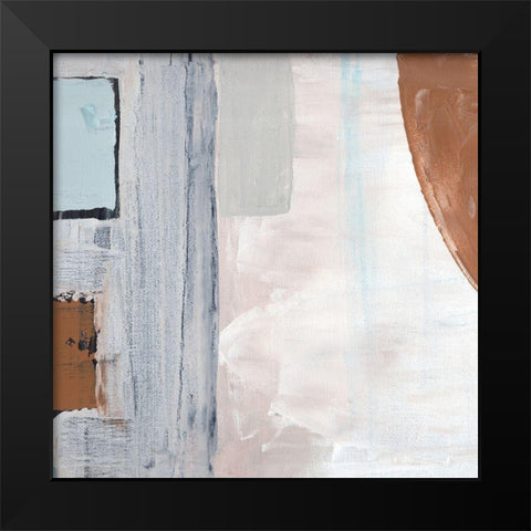 Blocks and Circles abstract II Black Modern Wood Framed Art Print by Chapman, Marcy