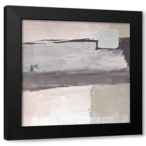 Blocks and Circles abstract III Black Modern Wood Framed Art Print by Chapman, Marcy