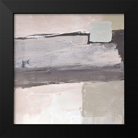 Blocks and Circles abstract III Black Modern Wood Framed Art Print by Chapman, Marcy