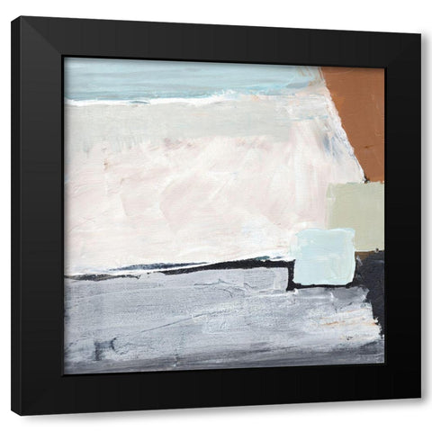 Blocks and Circles abstract IV Black Modern Wood Framed Art Print with Double Matting by Chapman, Marcy