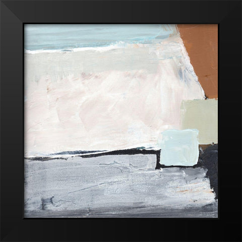 Blocks and Circles abstract IV Black Modern Wood Framed Art Print by Chapman, Marcy