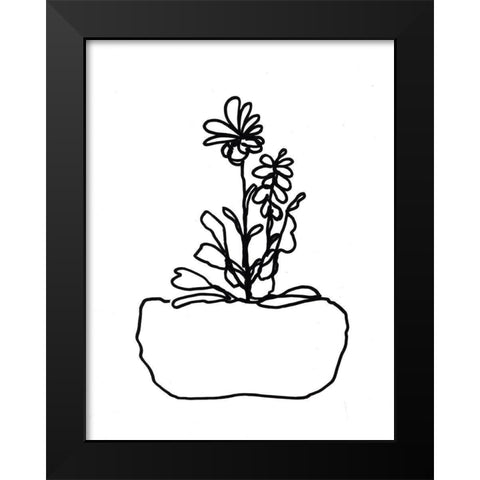 Hand Sketch Flowerpot II Black Modern Wood Framed Art Print by Chapman, Marcy