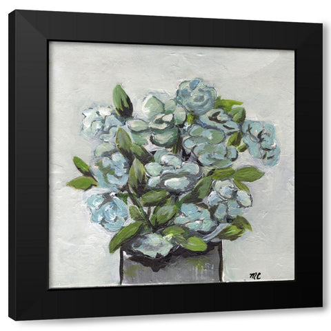 Fading Blue Black Modern Wood Framed Art Print with Double Matting by Chapman, Marcy