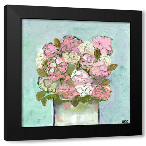 Pinks for You Black Modern Wood Framed Art Print by Chapman, Marcy