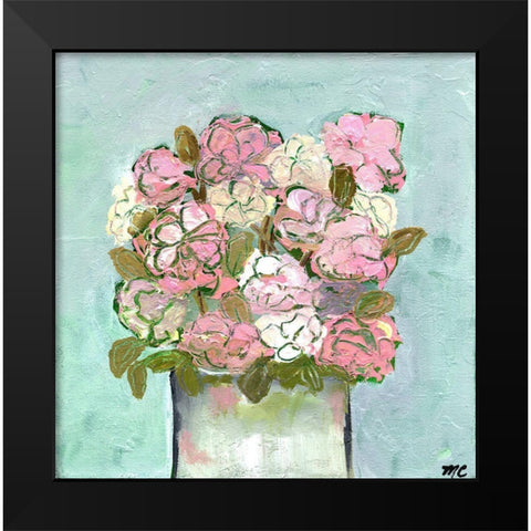 Pinks for You Black Modern Wood Framed Art Print by Chapman, Marcy