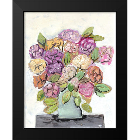 Placed in Sunshine Black Modern Wood Framed Art Print by Chapman, Marcy