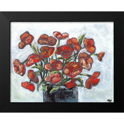 Handpicked Poppies Black Modern Wood Framed Art Print by Chapman, Marcy