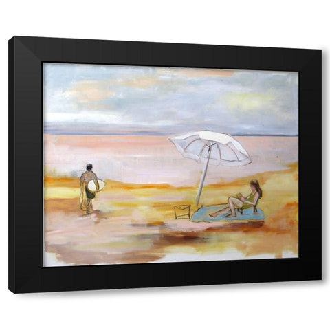 Last Light Black Modern Wood Framed Art Print with Double Matting by Marie, Susanne