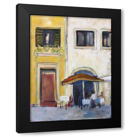 Al Fresco Black Modern Wood Framed Art Print by Marie, Susanne