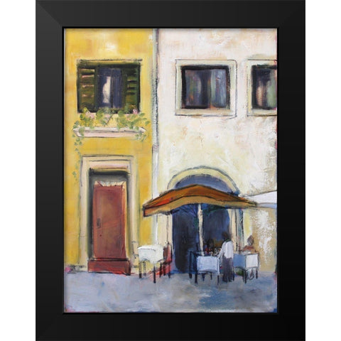 Al Fresco Black Modern Wood Framed Art Print by Marie, Susanne