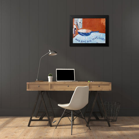 Rise and Shine Black Modern Wood Framed Art Print by Marie, Susanne