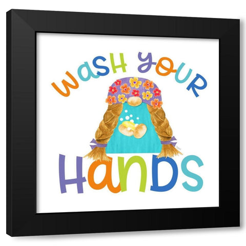 Bathroom Gnomes II Black Modern Wood Framed Art Print with Double Matting by Reed, Tara