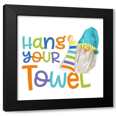 Bathroom Gnomes III Black Modern Wood Framed Art Print with Double Matting by Reed, Tara