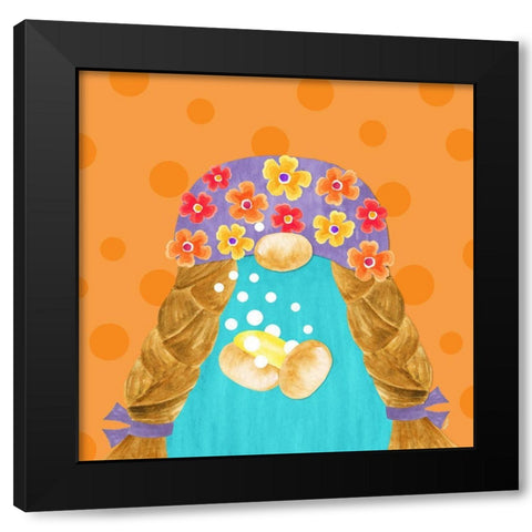 Bathroom Gnomes V Black Modern Wood Framed Art Print with Double Matting by Reed, Tara