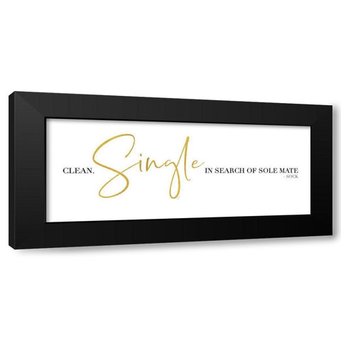 Laundry Art panel III-Single Sock Black Modern Wood Framed Art Print with Double Matting by Reed, Tara