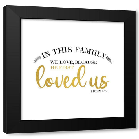 Religious Art III-First Loved Black Modern Wood Framed Art Print with Double Matting by Reed, Tara