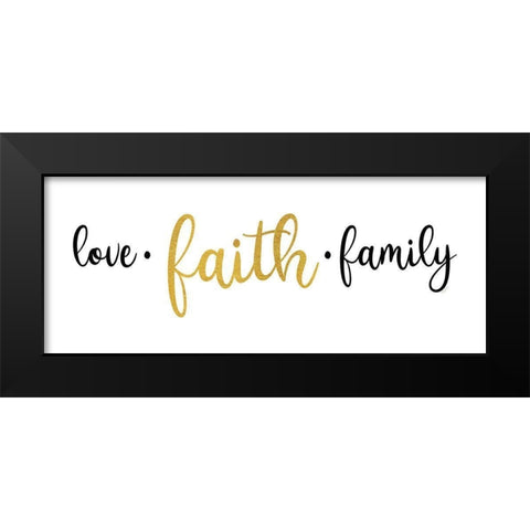 Religious Art panel II-Love Faith Black Modern Wood Framed Art Print by Reed, Tara
