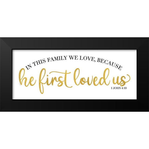 Religious Art panel III-First Loved Black Modern Wood Framed Art Print by Reed, Tara