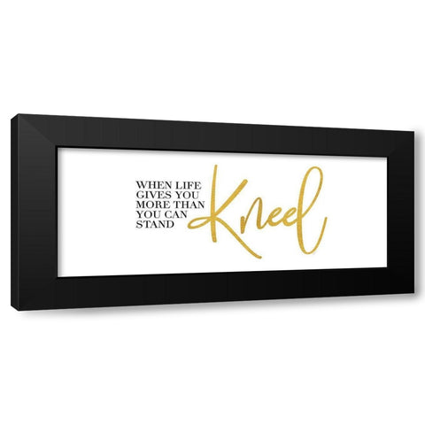Religious Art panel IV-Kneel Black Modern Wood Framed Art Print with Double Matting by Reed, Tara