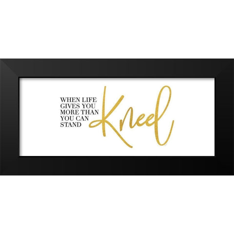 Religious Art panel IV-Kneel Black Modern Wood Framed Art Print by Reed, Tara