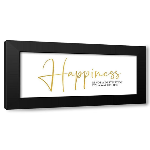 Sentiment Art panel III-Happiness Black Modern Wood Framed Art Print with Double Matting by Reed, Tara