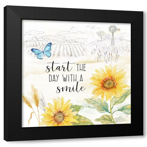 Good Morning Sunshine IX-Smile Black Modern Wood Framed Art Print by Coulter, Cynthia