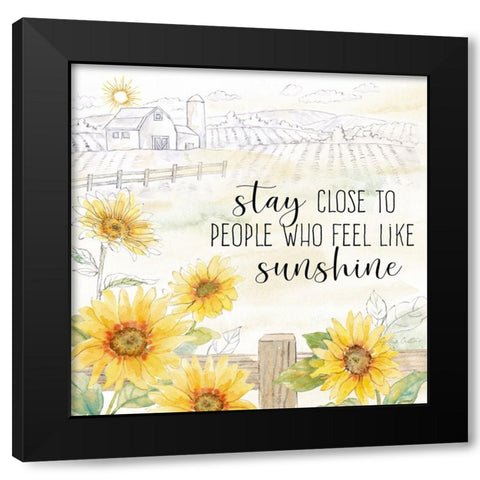 Good Morning Sunshine X-Stay Close Black Modern Wood Framed Art Print by Coulter, Cynthia