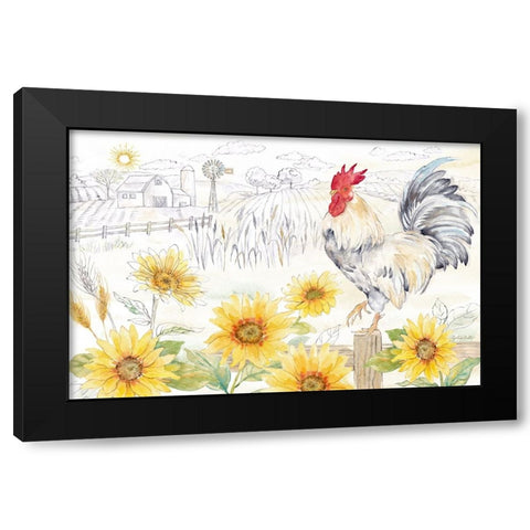 Good Morning Sunshine landscape Black Modern Wood Framed Art Print with Double Matting by Coulter, Cynthia