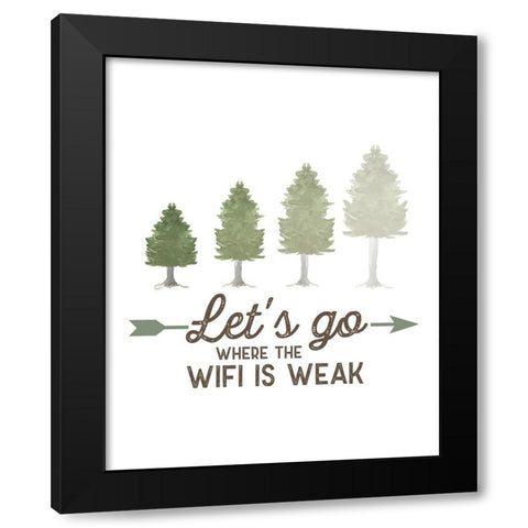 Lost in Woods portrait II-WiFi is Weak Black Modern Wood Framed Art Print with Double Matting by Reed, Tara