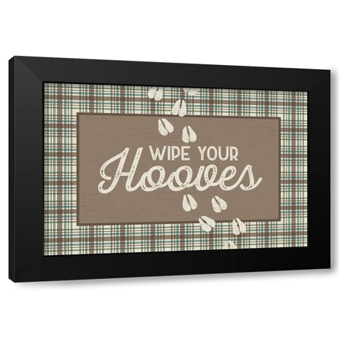 Lost in Woods landscape I-Wipe your Hooves Black Modern Wood Framed Art Print by Reed, Tara