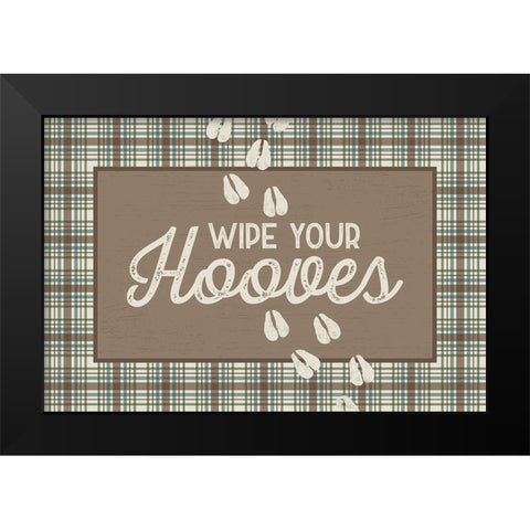 Lost in Woods landscape I-Wipe your Hooves Black Modern Wood Framed Art Print by Reed, Tara