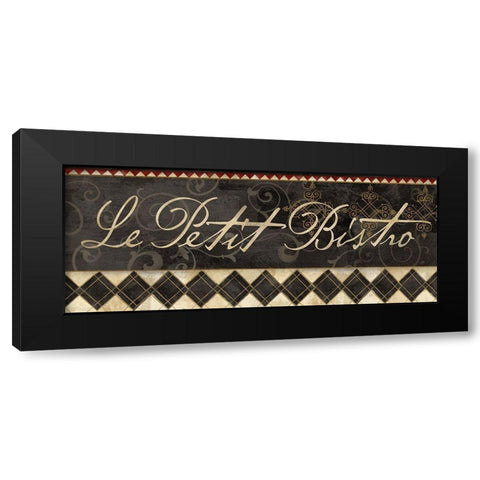 Le Cafe Sign II Black Modern Wood Framed Art Print with Double Matting by Coulter, Cynthia