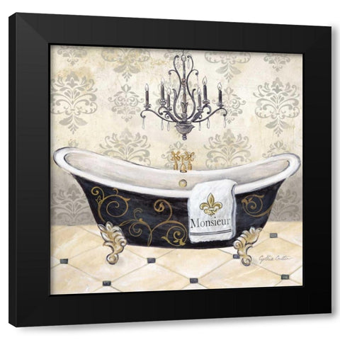 His and Hers Tub II  Black Modern Wood Framed Art Print by Coulter, Cynthia