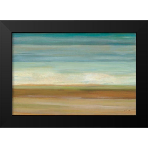 Turquoise Horizons Black Modern Wood Framed Art Print by Coulter, Cynthia