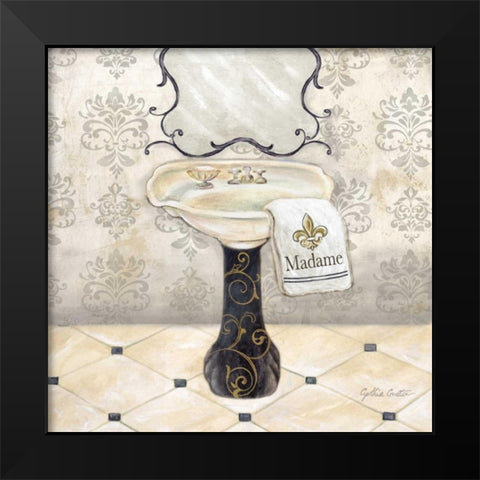 His and Hers Sink  Black Modern Wood Framed Art Print by Coulter, Cynthia