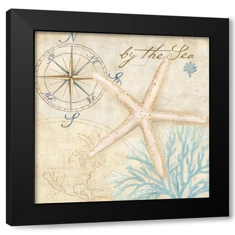 Nautical Shells I Black Modern Wood Framed Art Print with Double Matting by Coulter, Cynthia