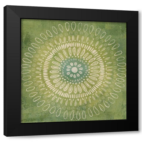 Jacobean Medallions II Black Modern Wood Framed Art Print by Coulter, Cynthia