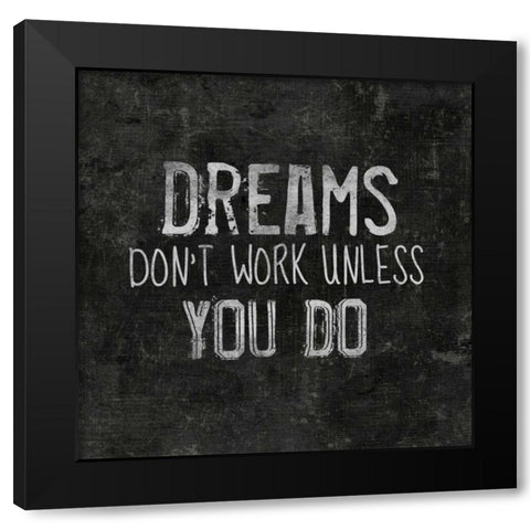 Dreams II Black Modern Wood Framed Art Print by Iron Orchid Designs