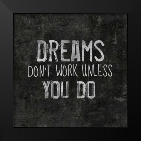 Dreams II Black Modern Wood Framed Art Print by Iron Orchid Designs